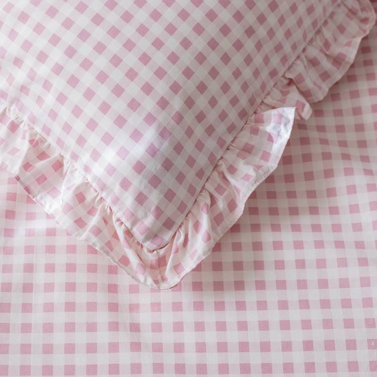 Habitat gingham pink toddler bedding set with pillowcase (British brand)