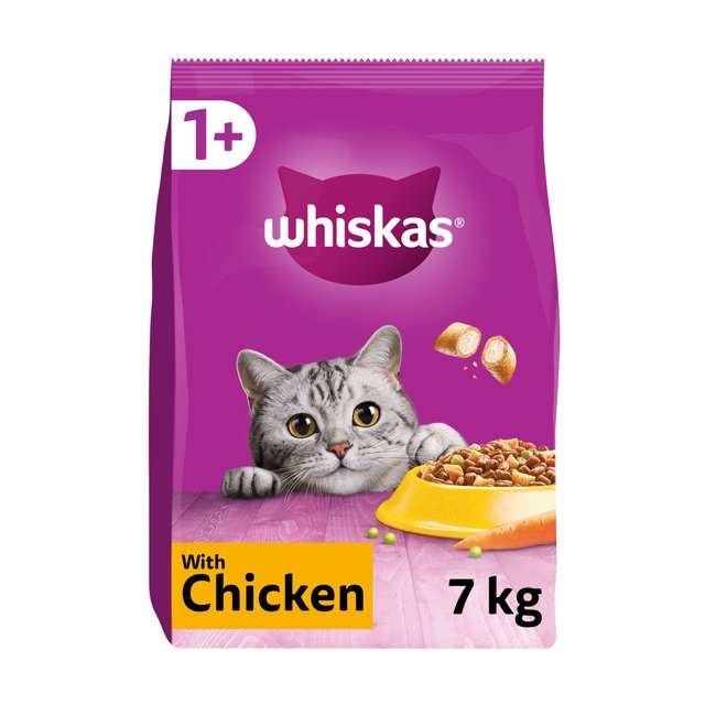 Whiskas 1+ Adult Dry Cat Food with Chicken   7kg