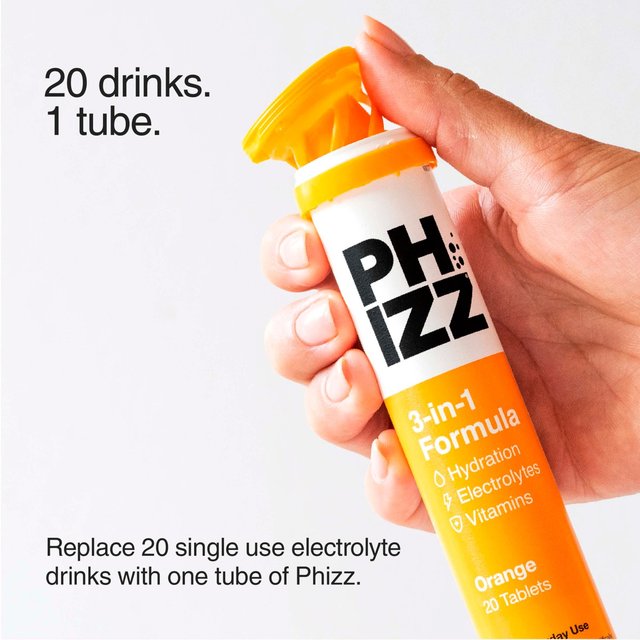 Phizz Orange 3-in-1 Hydration Electrolytes & Vitamins Effervescent   20 per pack GOODS M&S   