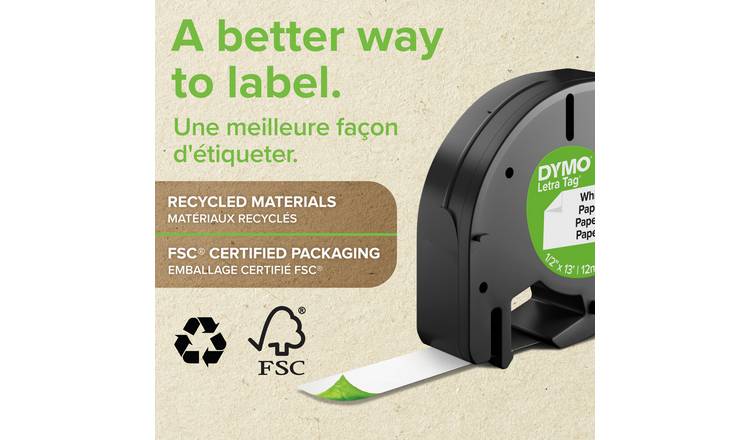 Dymo LetraTag iron-on tape fabric labels imported from the UK