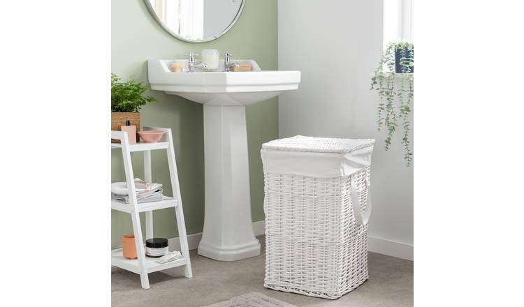 Argos Home laundry basket white 68L, UK version