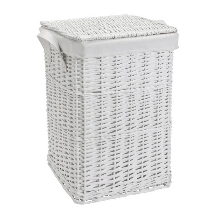 Argos Home laundry basket white 68L, UK version
