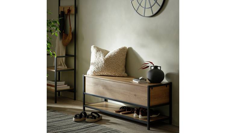 Argos Home oak shoe storage bench (British brand)