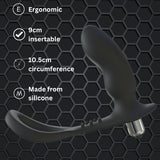 Rev-Pro vibrating prostate massager with cock ring (British brand)