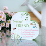 The Cottage Garden Floral Heart Mantel Plaque 'Friend' GOODS Superdrug   