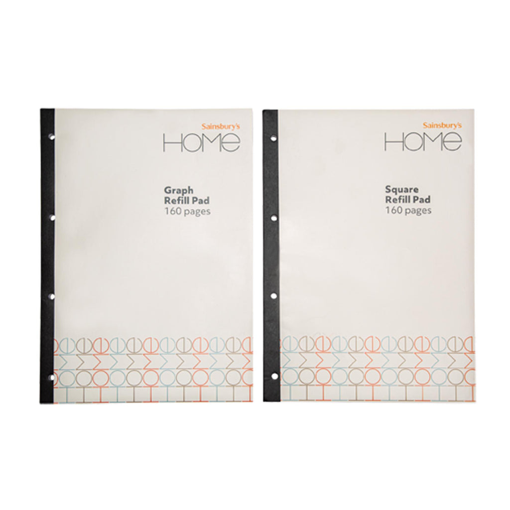 Sainsbury's Home Square And Graph Paper Refil Bundle 2 Pack