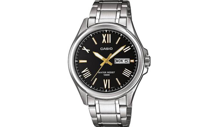 Casio analogue watch with stainless steel bracelet, imported from the UK
