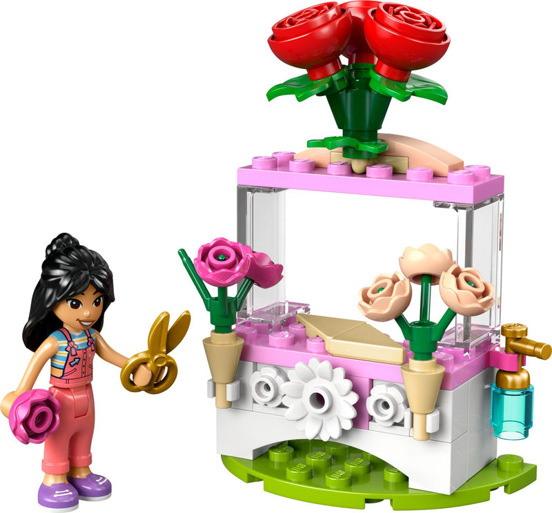LEGO flower stand set with roses and Liann minidoll - British product