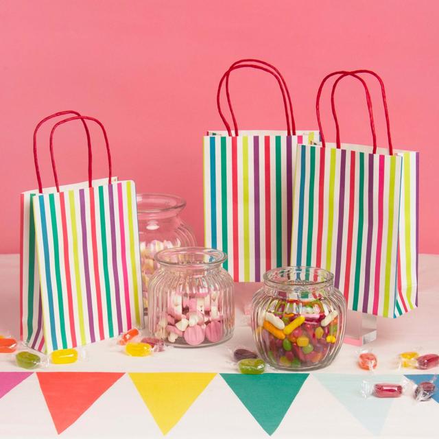 Talking Tables Striped Rainbow Party Bags   8 per pack GOODS M&S   