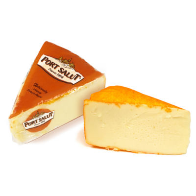 Port Salut mild soft French cheese 185g, imported from the UK
