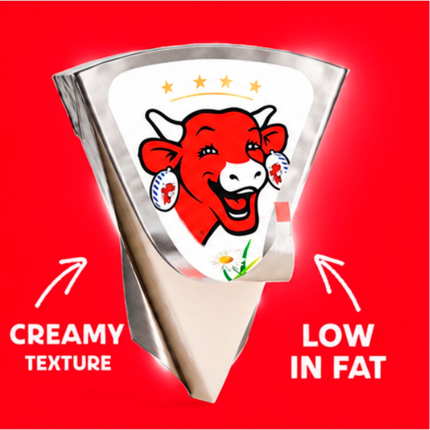 The Laughing Cow Lightest cheese spread triangles 120g (British brand)