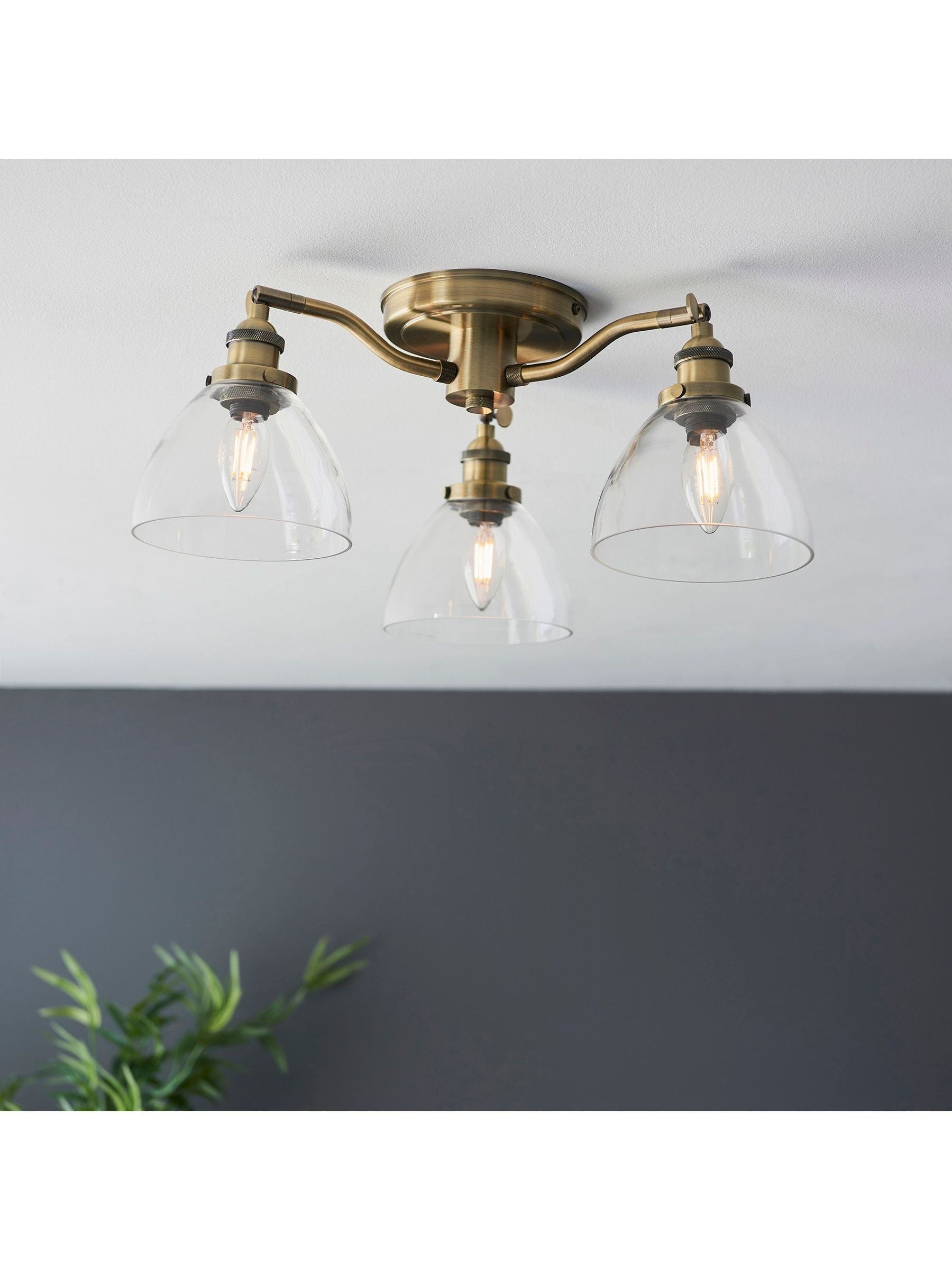 Gallery Home antique brass ceiling light, UK version