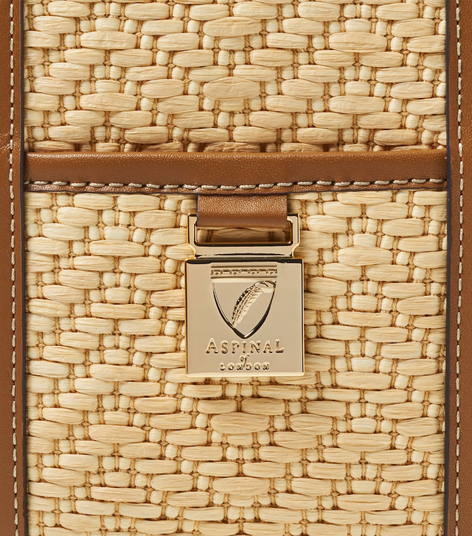 Aspinal of London Henley raffia tote bag - British product
