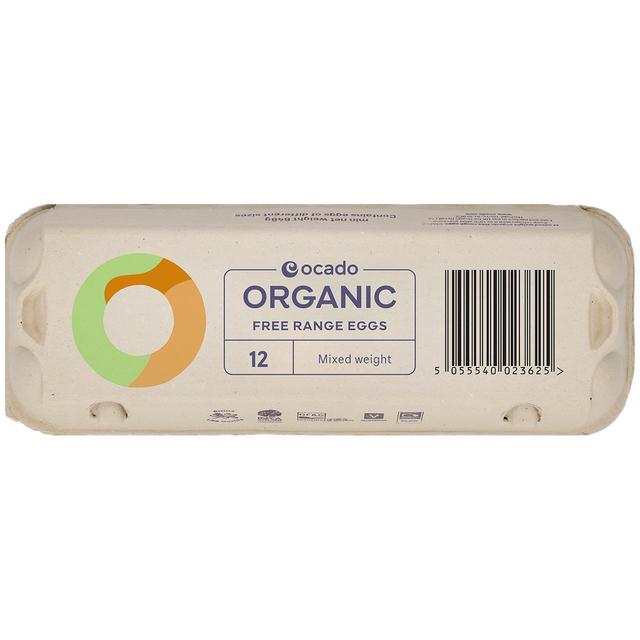 Ocado Organic Free Range Mixed Weight Eggs   12 per pack GOODS M&S   