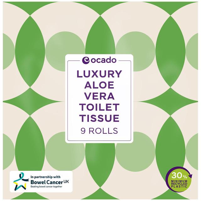 Ocado Luxury Aloe Vera Toilet Tissue   9 per pack