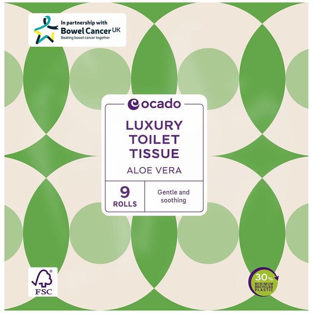 Ocado Luxury Aloe Vera Toilet Tissue   9 per pack GOODS M&S   