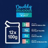 Felix Doubly Delicious Ocean Recipes Wet Cat Food    12 x 100g GOODS M&S   