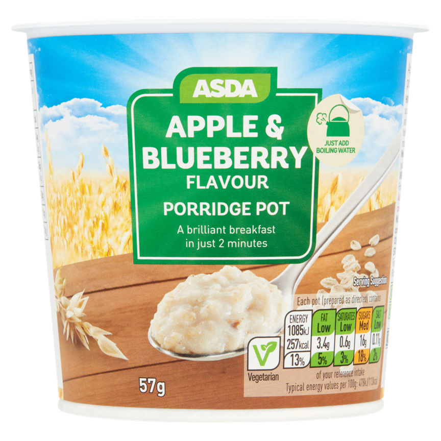 ASDA Apple & Blueberry Porridge Pot GOODS ASDA   