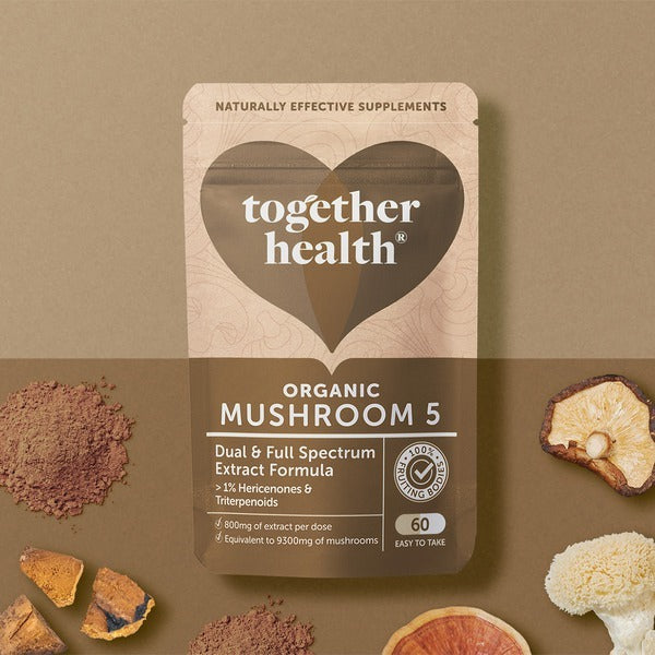 Together Health Mushroom 5 Extract - 9300 mg - Organic - x60 GOODS Superdrug   