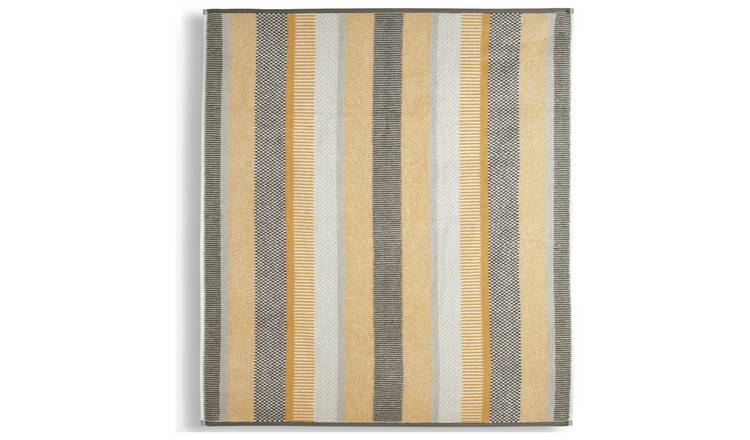 Habitat stripe tufted face cloths mustard 2 pack - British product