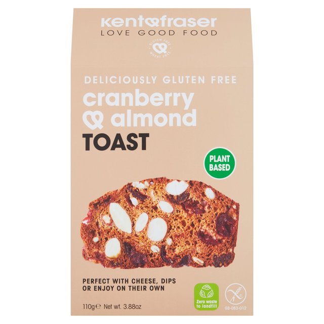 Kent & Fraser Gluten Free Cranberry & Almond Toast   110g GOODS M&S   