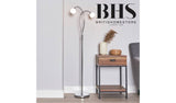 BHS Acacia 2 light floor lamp chrome opal glass (British brand)