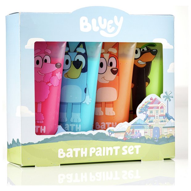 Bluey bath paint set with brush 4x100ml (British brand)
