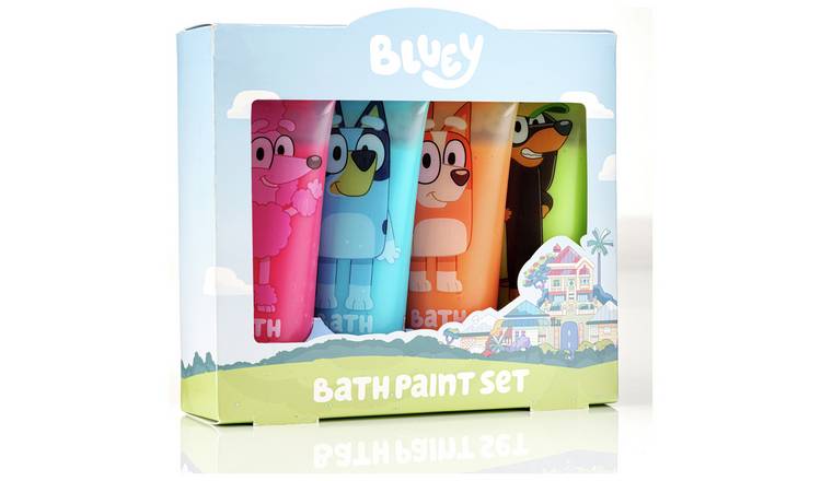 Bluey bath paint set with brush 4x100ml (British brand)