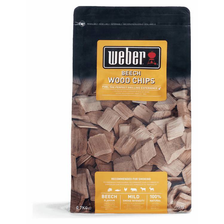 Weber beech wood chips 0.7kg for barbecue, imported from the UK