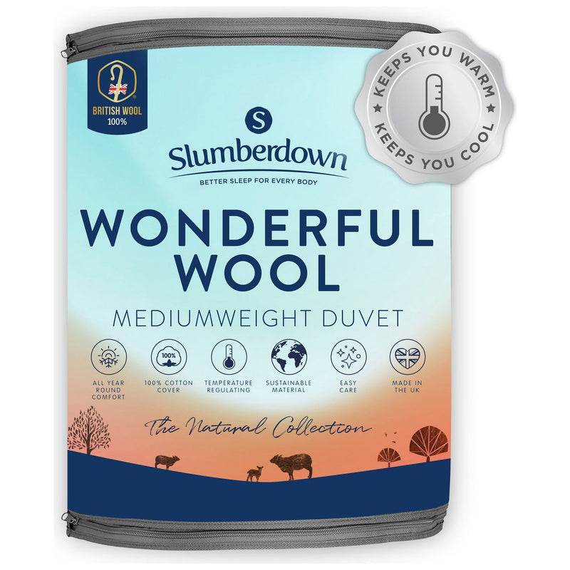 Slumberdown Wonderful Wool Medium Weight Duvet - Double