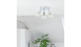Argos Home Curico 3 light flush ceiling light chrome 35cm, UK version