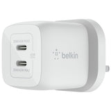 Belkin 45W dual USB-C GaN wall charger in white (British brand)
