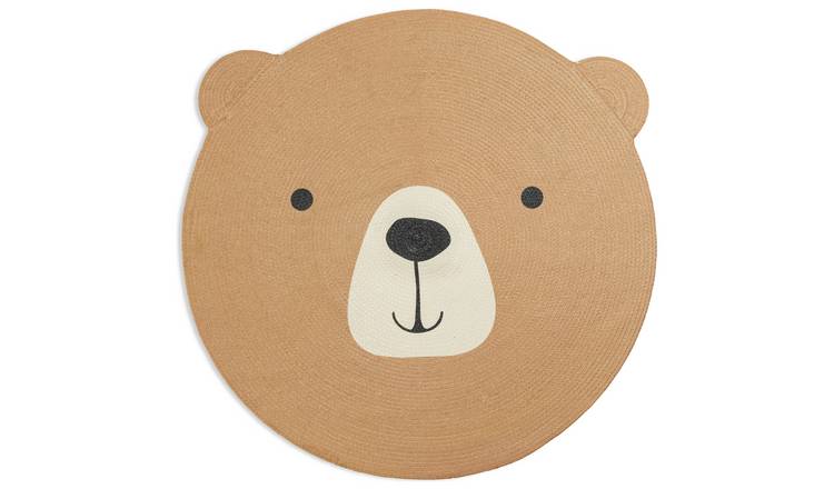 Habitat round teddy bear rug 100cm, UK version
