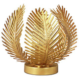 BHS brass table lamp palm leaf metal vessel, imported from the UK