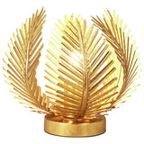 BHS brass table lamp palm leaf metal vessel, imported from the UK