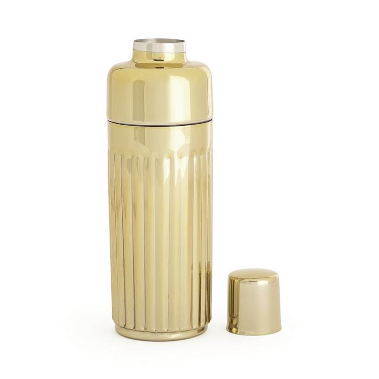 Habitat Gold Tone Cocktail Shaker steel barware (British brand)