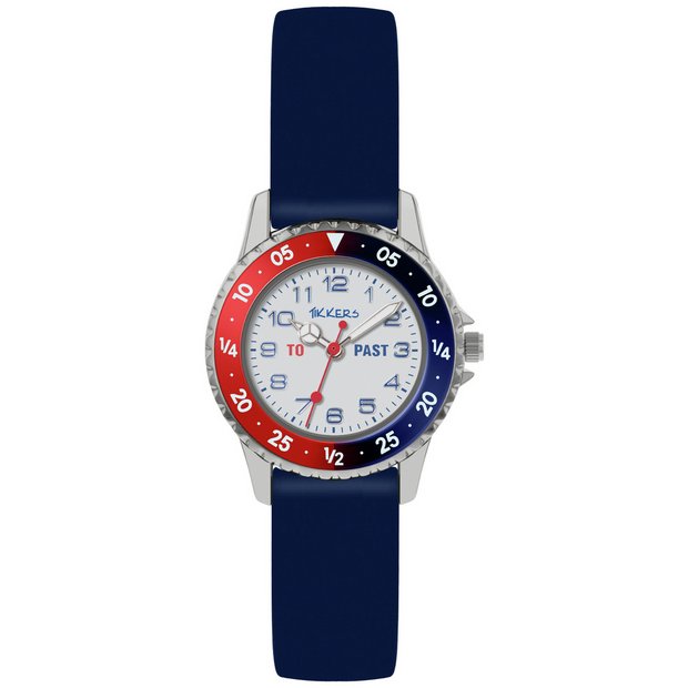 Tikkers Kids Blue Time Teacher Watch 26mm silicone strap, UK version