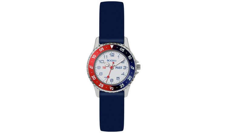 Tikkers Kids Blue Time Teacher Watch 26mm silicone strap, UK version