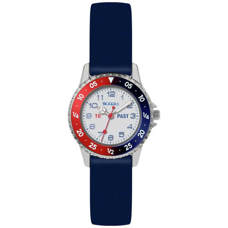 Tikkers Kids Blue Time Teacher Watch 26mm silicone strap, UK version