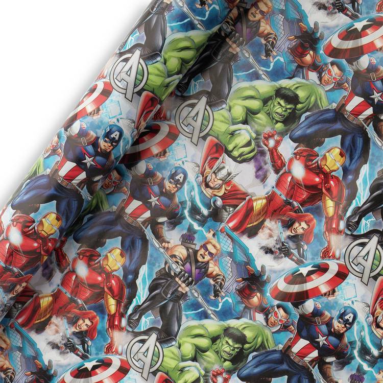 Avengers wrapping paper set 3m rolls, imported from the UK
