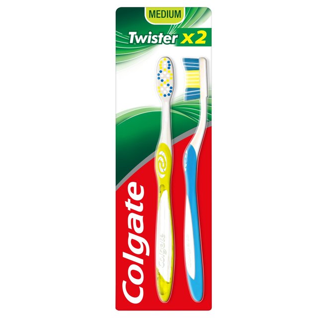 Colgate Twister Fresh Medium Toothbrush Twin Pack   2 per pack GOODS M&S   