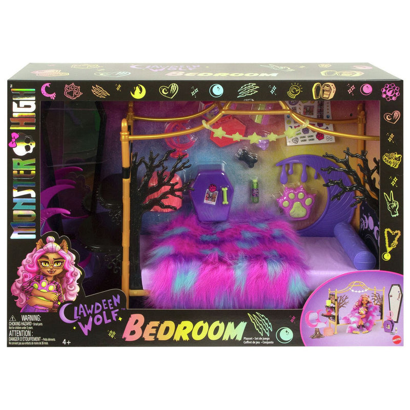 Monster High Clawdeen Wolf bedroom playset for 11 inch dolls (British brand)