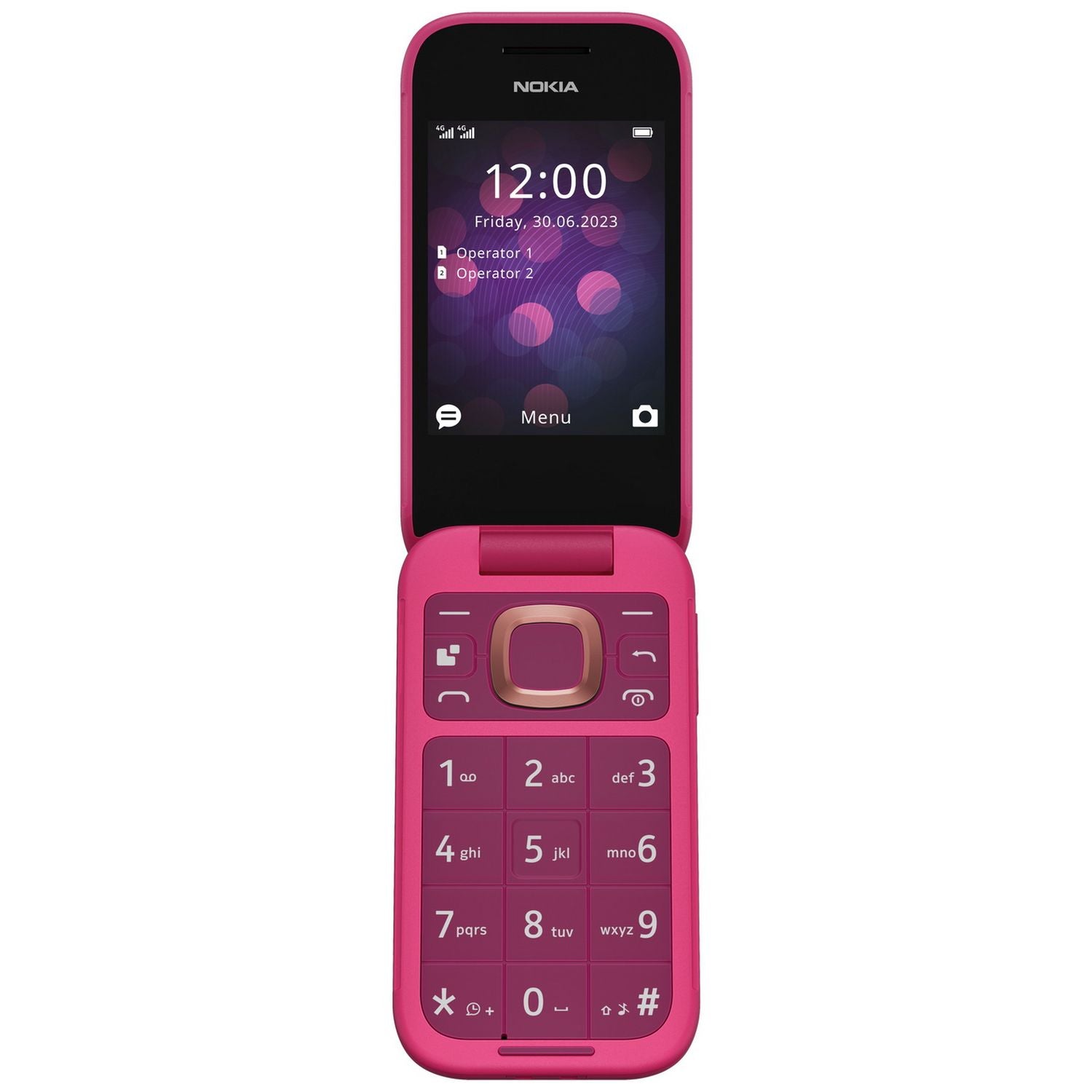Nokia 2660 Flip pink mobile phone, imported from the UK