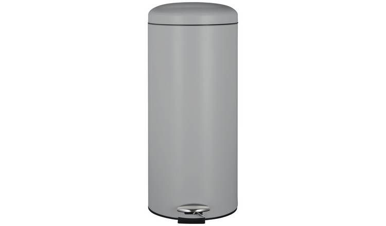 Habitat 30 Litre Round Kitchen Pedal Bin - Matt Grey GOODS Argos