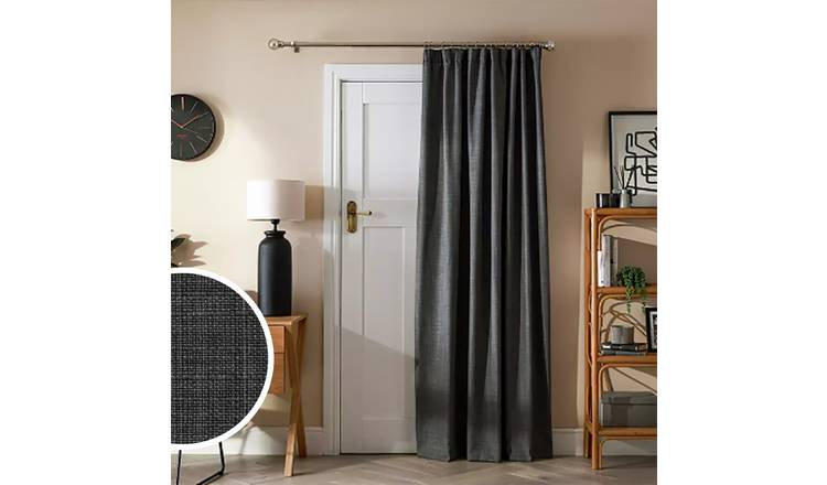 Argos Home thermal door curtain charcoal 117x213cm, UK version