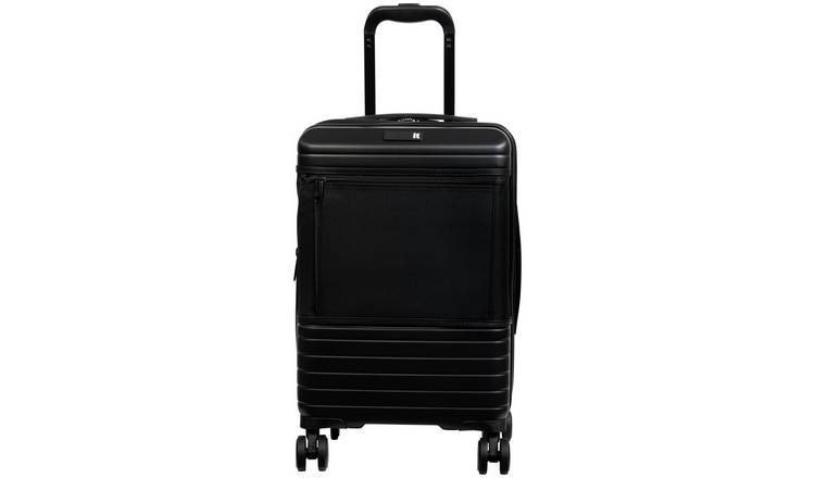it Luggage hard expandable cabin suitcase black, UK version