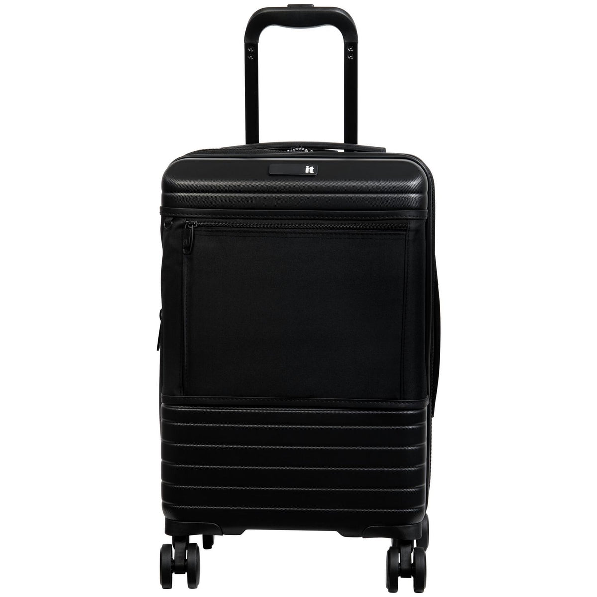it Luggage hard expandable cabin suitcase black, UK version