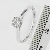 Revere engagement ring 0.15ct diamond cluster (British brand)