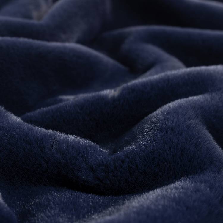 Habitat faux fur throw navy 125x150cm, imported from the UK