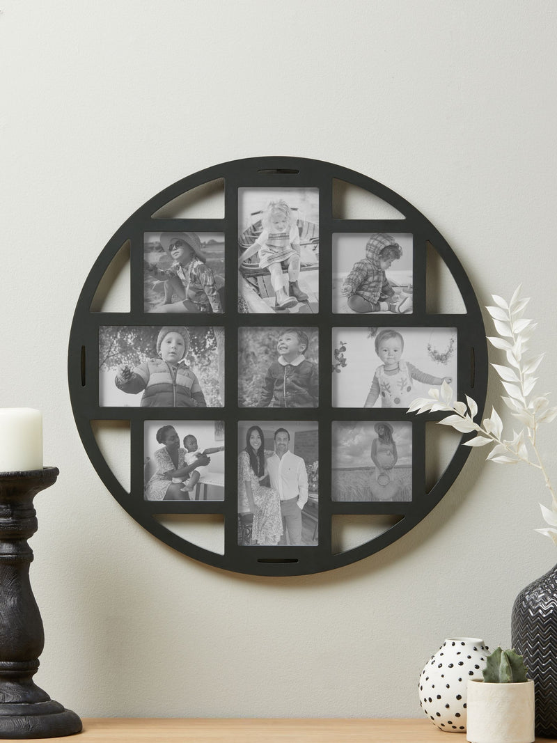 Grey Round Multi Collage Picture Frame